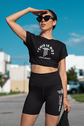 This is Not Legal Advice Womens High Waist Biker Shorts
