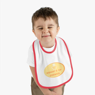 Mommy's Co - Counsel Baby Contrast Trim Jersey Bib - *This is not legal advice