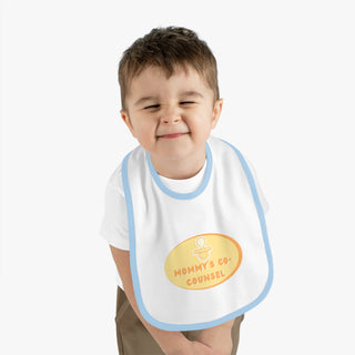 Mommy's Co - Counsel Baby Contrast Trim Jersey Bib - *This is not legal advice