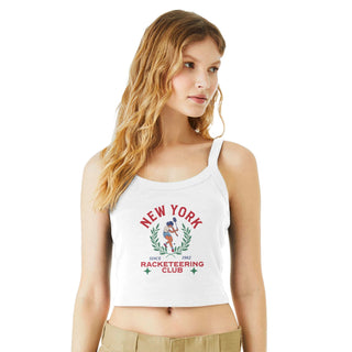 New York Racketeering Club Women's Micro Ribbed Scoop Tank - *This is not legal advice