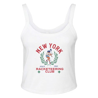 New York Racketeering Club Women's Micro Ribbed Scoop Tank - *This is not legal advice