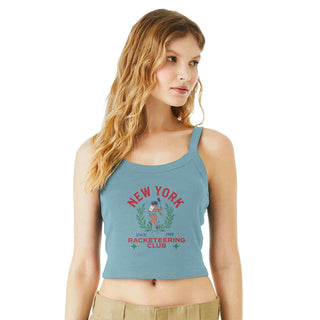 New York Racketeering Club Women's Micro Ribbed Scoop Tank - *This is not legal advice