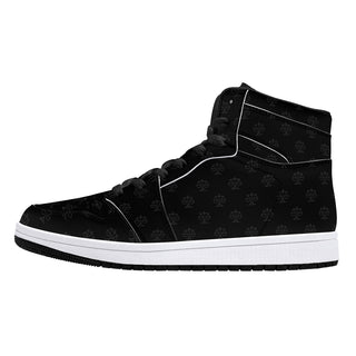 Scales of Justice High-Top Synthetic Leather Sneakers - Black