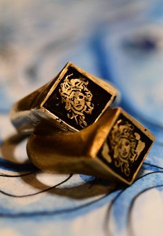 Not Very Demure Medusa Signet Ring - *This is not legal advice
