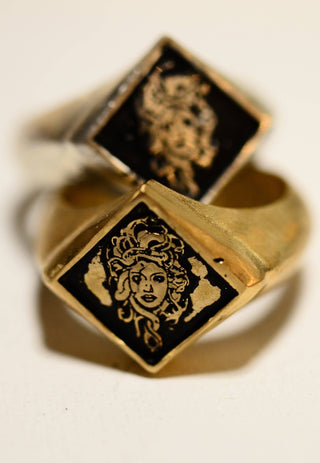 Not Very Demure Medusa Signet Ring - *This is not legal advice