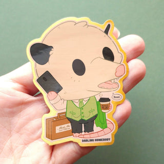 Opossum Lawyer 2023 Limited Edition Sticker. Brushed Gold Effect. - *This is not legal advice