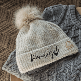 Paralegal Columbia pom - pom beanie - *This is not legal advice