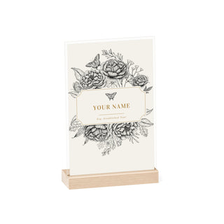 Personalized Esq. Established Sign Acrylic Sign with Wooden Stand - *This is not legal advice