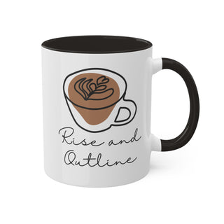 Rise and Outline Colorful Mugs, 11oz - *This is not legal advice