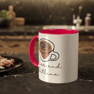 Rise and Outline Colorful Mugs, 11oz - *This is not legal advice