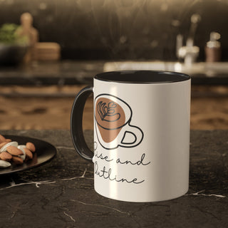 Rise and Outline Colorful Mugs, 11oz - *This is not legal advice