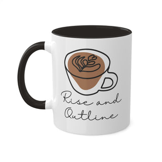 Rise and Outline Colorful Mugs, 11oz - *This is not legal advice