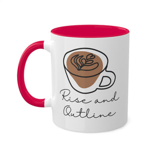 Rise and Outline Colorful Mugs, 11oz - *This is not legal advice