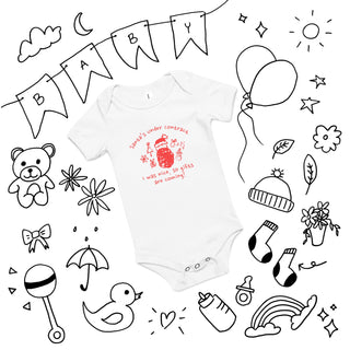 Santa's Under Contract Baby short sleeve one piece - *This is not legal advice