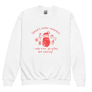 Santa's Under Contract Youth crewneck sweatshirt - *This is not legal advice