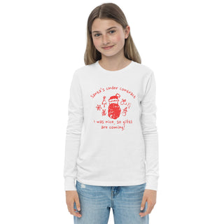 Santa's Under Contract Youth long sleeve tee - *This is not legal advice