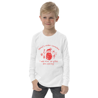Santa's Under Contract Youth long sleeve tee - *This is not legal advice