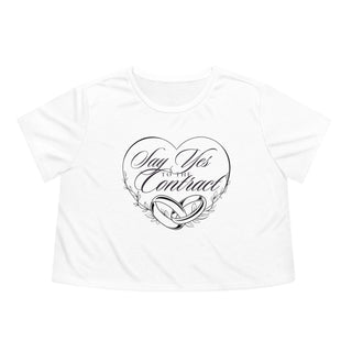 Say Yes to the Contract Women's Flowy Cropped Tee - *This is not legal advice
