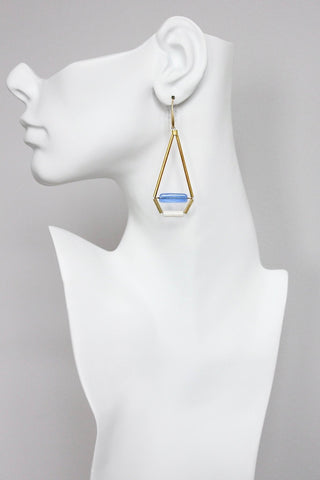 Scales of Justice blue and white earrings - *This is not legal advice