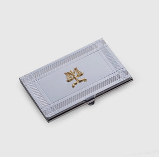 Scales of Justice Business Card Holder - *This is not legal advice
