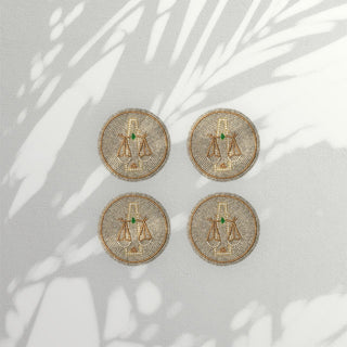 Scales of Justice coasters, set of four - *This is not legal advice