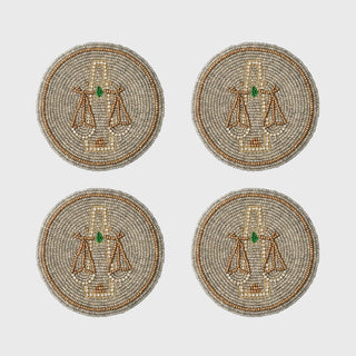Scales of Justice coasters, set of four - *This is not legal advice