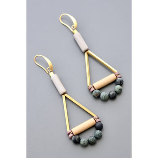 Scales of Justice Glass and jasper geometric earrings - *This is not legal advice