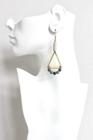Scales of Justice Glass and jasper geometric earrings - *This is not legal advice