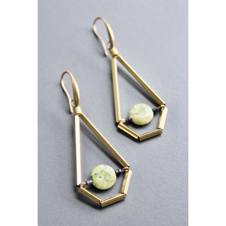 Scales of Justice Japser geometric earrings - *This is not legal advice