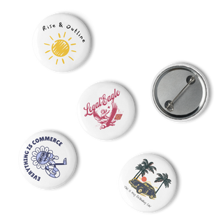 Set of pin buttons