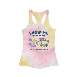 Show me your torts Tie Dye Racerback Tank Top - *This is not legal advice