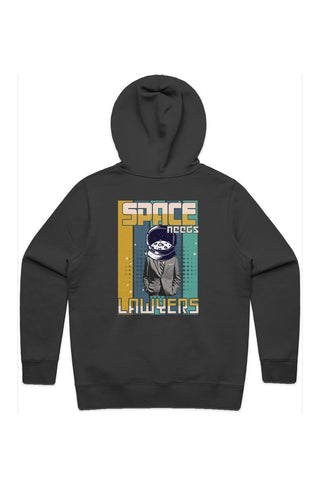 Space Needs Lawyers Womens Stencil Hood - *This is not legal advice
