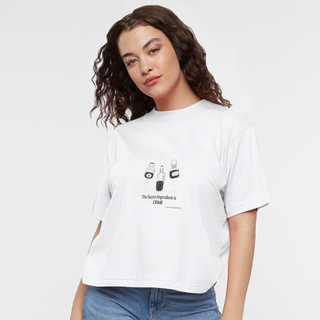 The Secret Ingredient is Crime Women's Boxy Tee - white