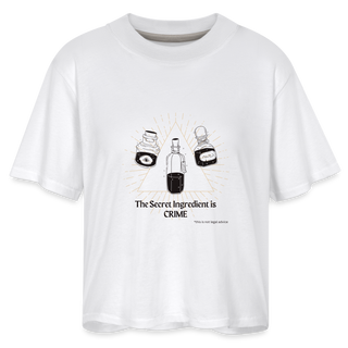 The Secret Ingredient is Crime Women's Boxy Tee - white