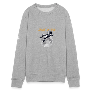 Commit Tax Fraud Adidas Unisex Fleece Crewneck Sweatshirt - heather gray