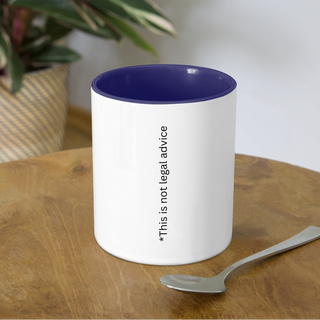 I'm Billing you for this Contrast Coffee Mug - white/cobalt blue