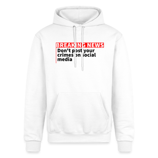 Don't Post your crimes on social media Champion Unisex Powerblend Hoodie - white