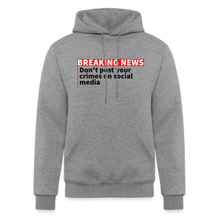 Don't Post your crimes on social media Champion Unisex Powerblend Hoodie - heather gray