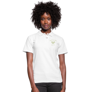 Racketeering Club Women's Pique Polo Shirt - white