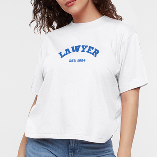 Lawyer Women's Boxy Tee - white