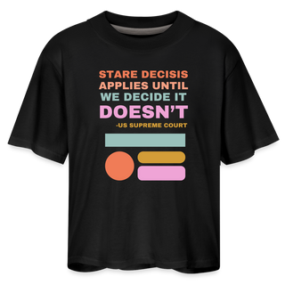 Stare Decisis Women's Boxy Tee - black