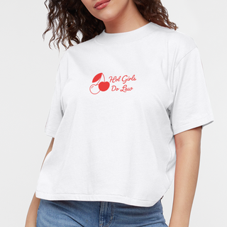 Hot Girls Do Law Women's Boxy Tee - white