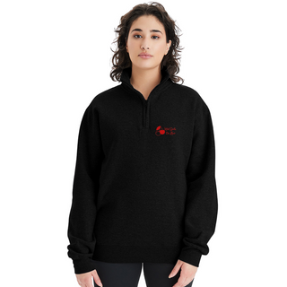 Hot Girls Do Law Champion Unisex 1/4 Zip Pullover Sweatshirt - black