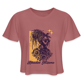 Attractive Nuisance Women's Cropped T-Shirt - mauve