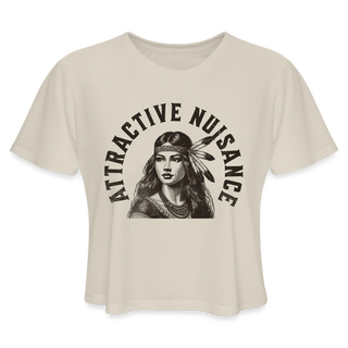 Attractive Nuisance Women's Cropped T-Shirt - dust