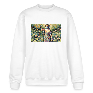 Dotted Justice Champion Unisex Powerblend Sweatshirt - white