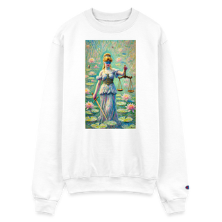 Justice in Bloom Champion Unisex Powerblend Sweatshirt - white