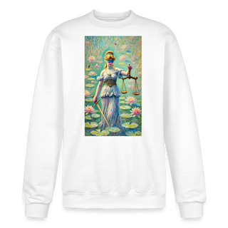 Justice in Bloom Champion Unisex Powerblend Sweatshirt - white