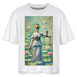 Justice in Bloom Women's Boxy Tee - white