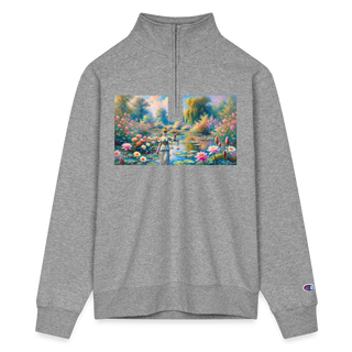 Justice in Bloom Champion Unisex 1/4 Zip Pullover Sweatshirt - heather gray